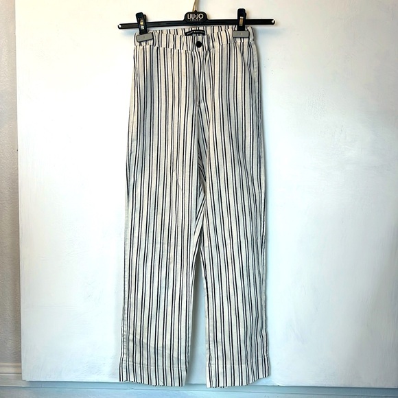4🛒 $20‼️ Brandy Melville pants Size XS/Small Tiden Pants Stripe blue White - Picture 2 of 15